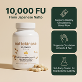 Japanese Nattokinase 10,000 FU — Circulation & Cardiovascular Support Complex