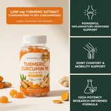 Turmeric Curcumin Gummies with D3 + K2 (1,200mg)