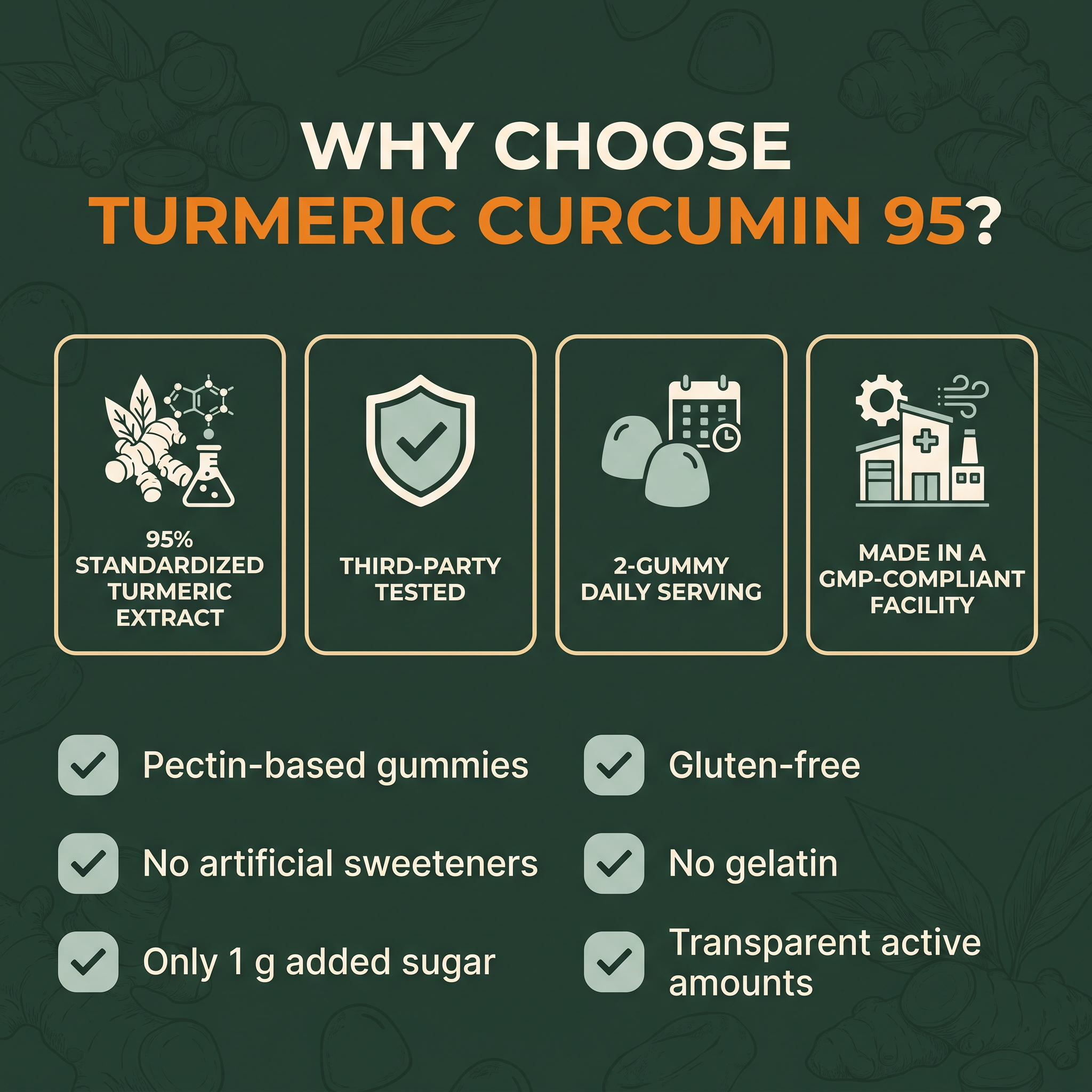 Turmeric Curcumin Gummies with D3 + K2 (1,200mg)