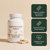 Japanese Nattokinase 10,000 FU — Circulation & Cardiovascular Support Complex